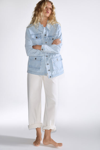 DENIM CARGO JACKET