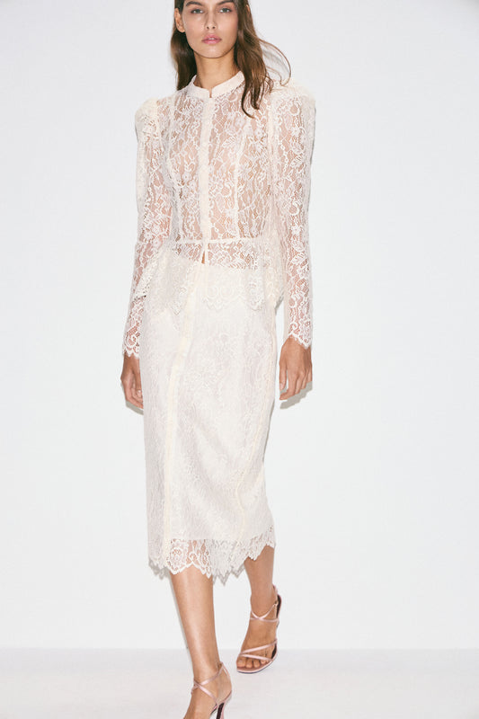 LACE MIDI SKIRT