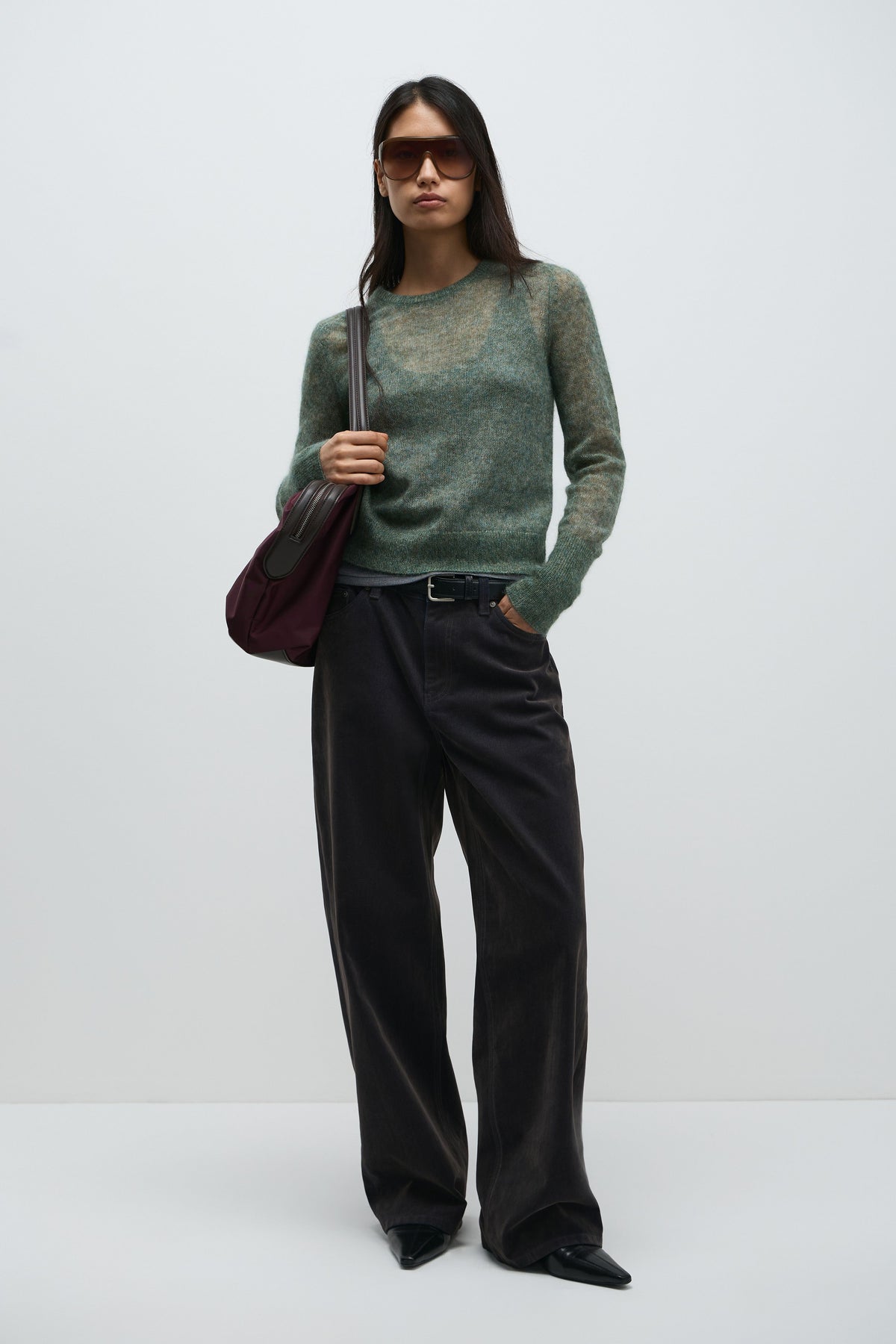 GRAY-GREEN MELANGE